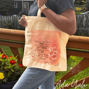Hand Painted Tote-Psalm 5:7